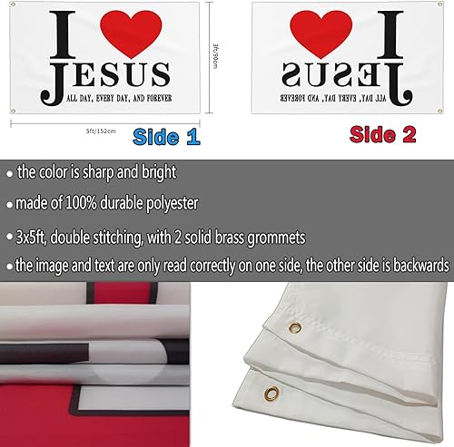 Miniatura 10 de Bandera de Romanos 1 16 con texto en inglés "Not Ashamed Romans 1 16", bandera cristiana de fe sobre el miedo de Jesús y Jesús de 3 x 5 pulgadas,