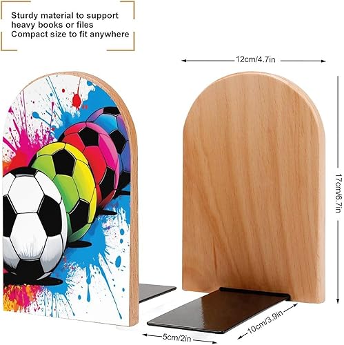 Miniatura 9 de Extremos decorativos de madera para libros, suministros escolares de oficina para libros, videojuegos, CD, soportes de libros resistentes, regalo