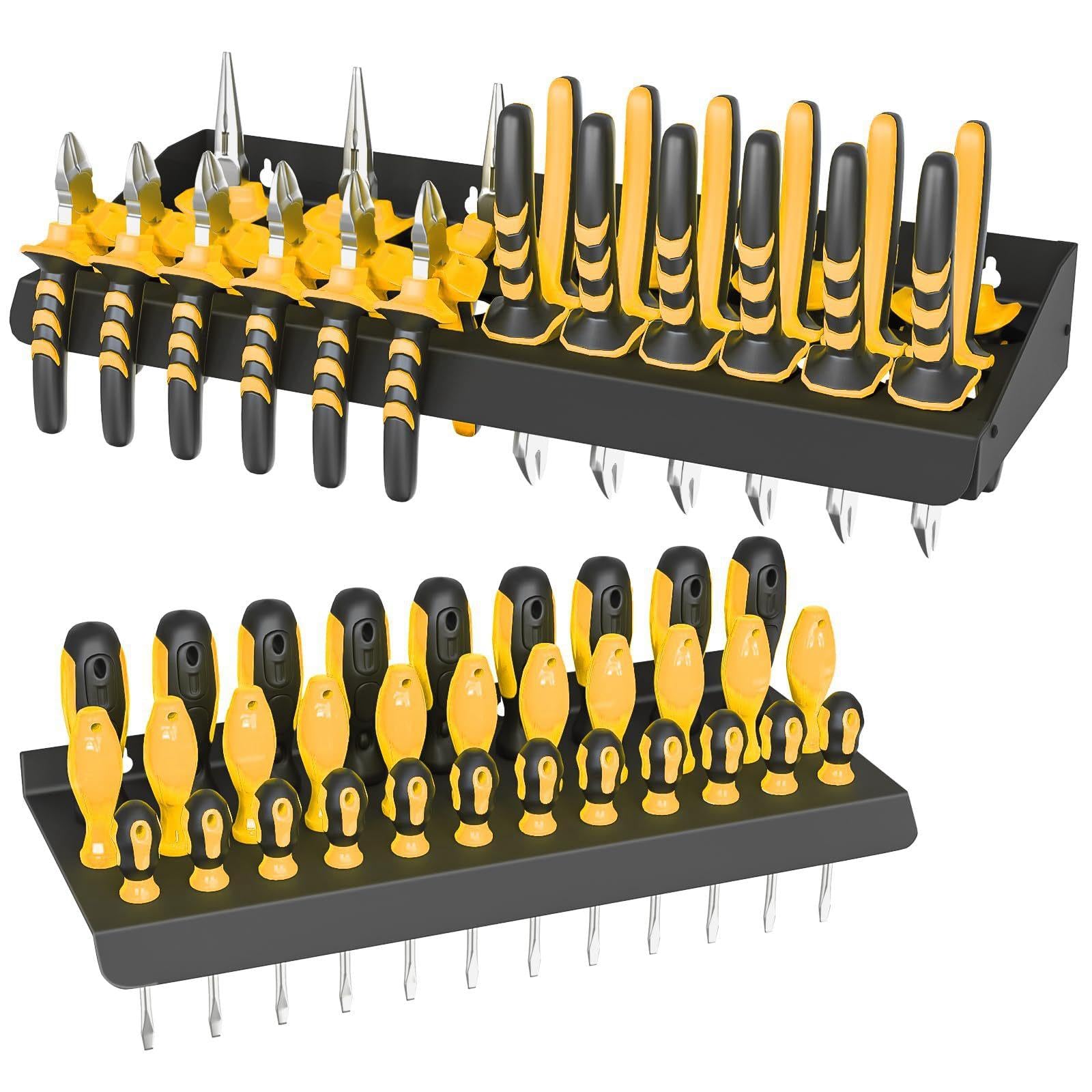 Oshhni Organizador de Destornilladores y alicates de Metal, 2 Unidades, portátil, de Pared, con Tornillos, para Herramientas de jardín.