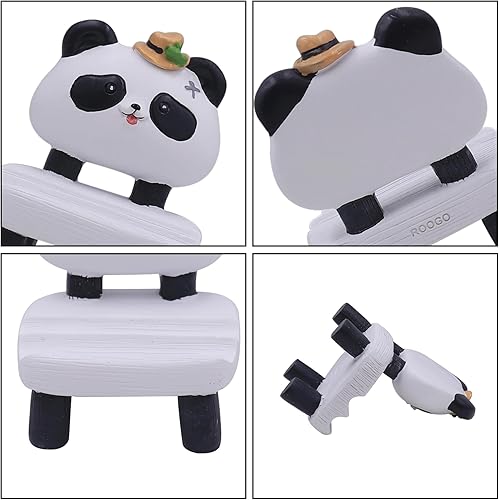Miniatura 5 de Amamcy Divertido Panda Gato Cachorro Soporte de Teléfono Animal Ornamento de Escritorio Universal Soporte de Teléfono Soporte para Todos los