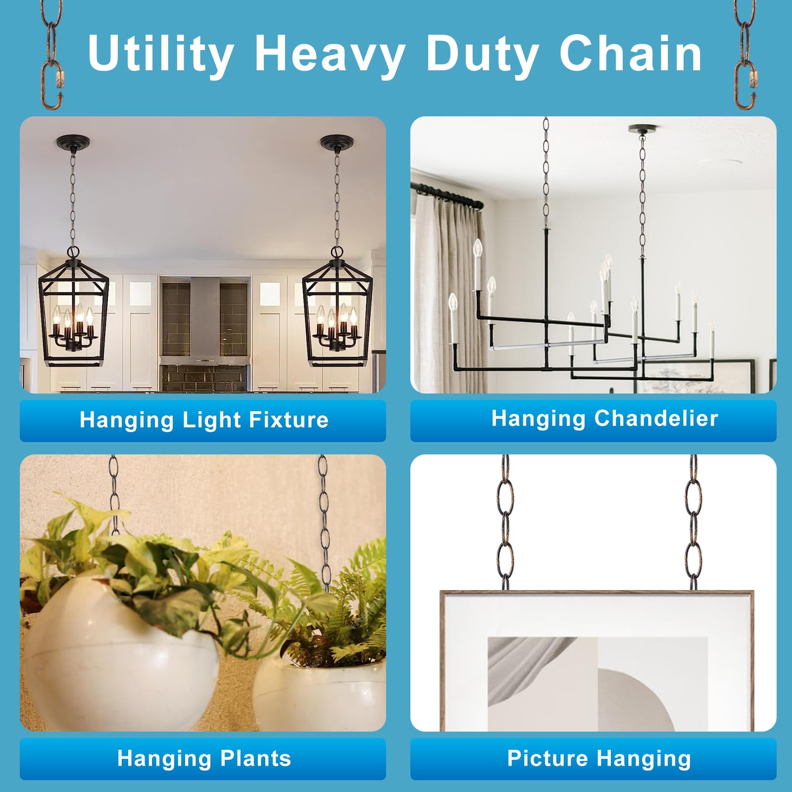 6.5 Feet Aged Bronze Finish Chandelier Chain (3mm) — Amazon image 4