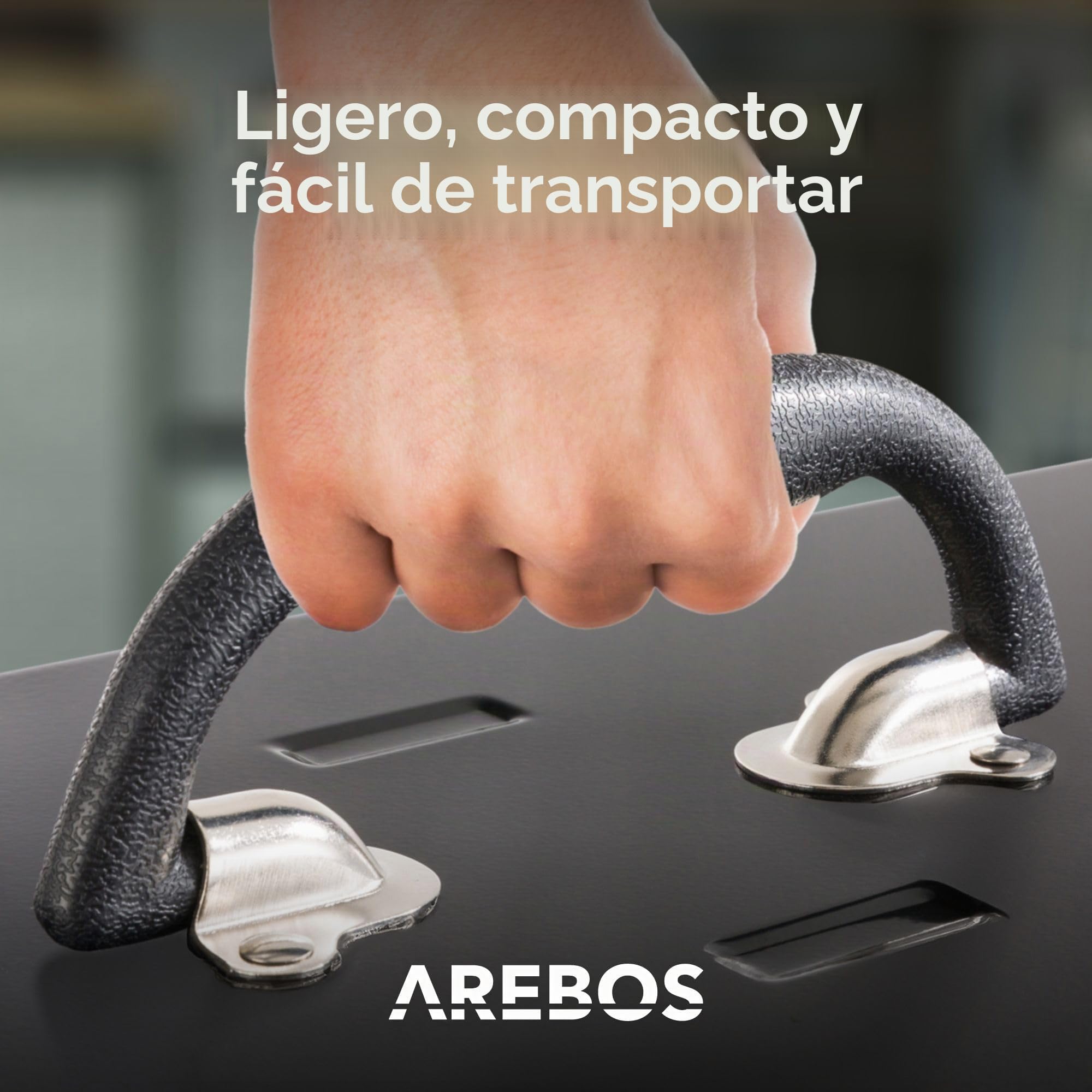 Arebos Caja de Herramientas | 3 Cajones | con Alfombras Antideslizantes | incl. Asa de Transporte y Cierres Rápidos | Negro