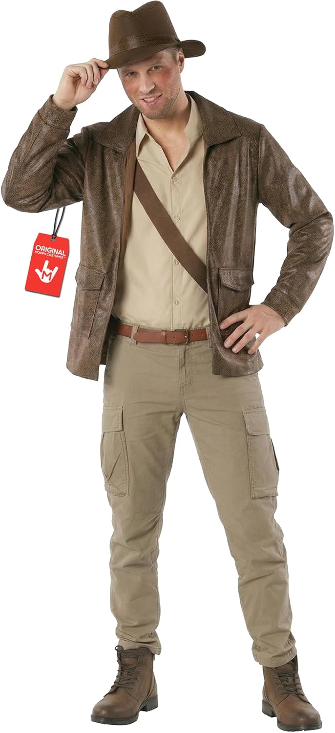 Morph Archaeologist Costume for Men, Explorer Outfit Adult, Jungle Explorer Set, Men Halloween Costumes Adult