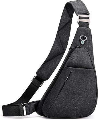 Anti-Theft Sling Bag, Fashion Multiple Pockets Crossbody Bag for Travel | Soft Lightweight Shoulder Bag for Men Women,Anti Pickpocket Chest Bag,Large Capacity Phone Bag for Casual Sport Bicycle