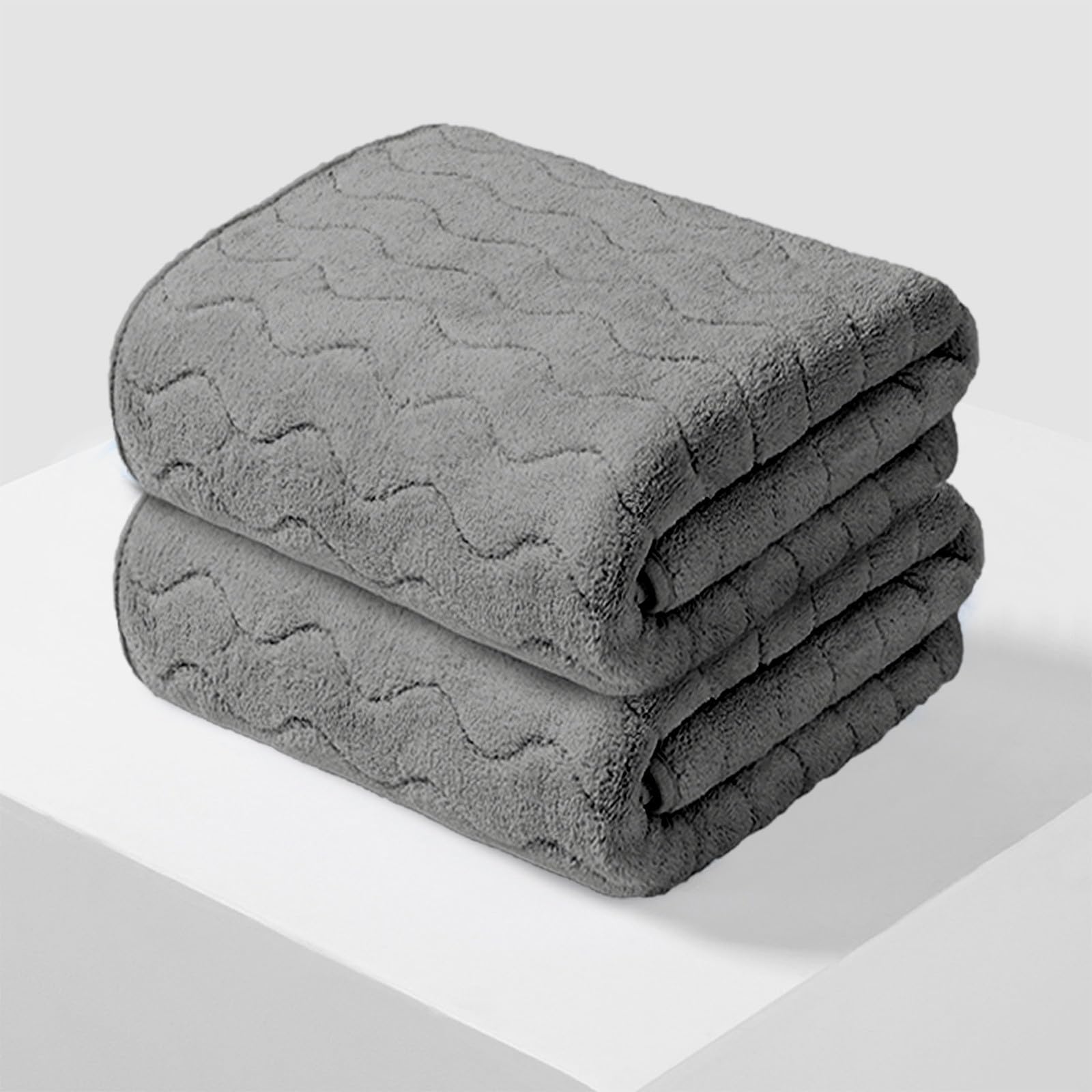 2 Pack Microfiber Bath Towel Set - Quick Drying - Microfiber Velvet Highly Absorbent Towels - Multipurpose Use