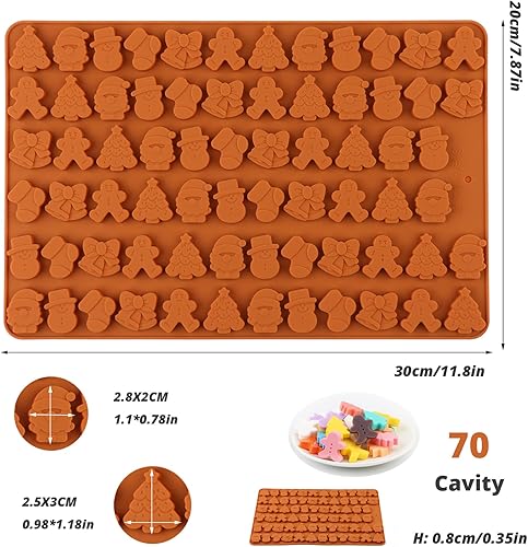 Miniatura 4 de 2 moldes de silicona de grado alimenticio para hornear, galletas, gomitas, pudín, gelatina, dulces y galletas de perro, 2 unidades AILEHOPY