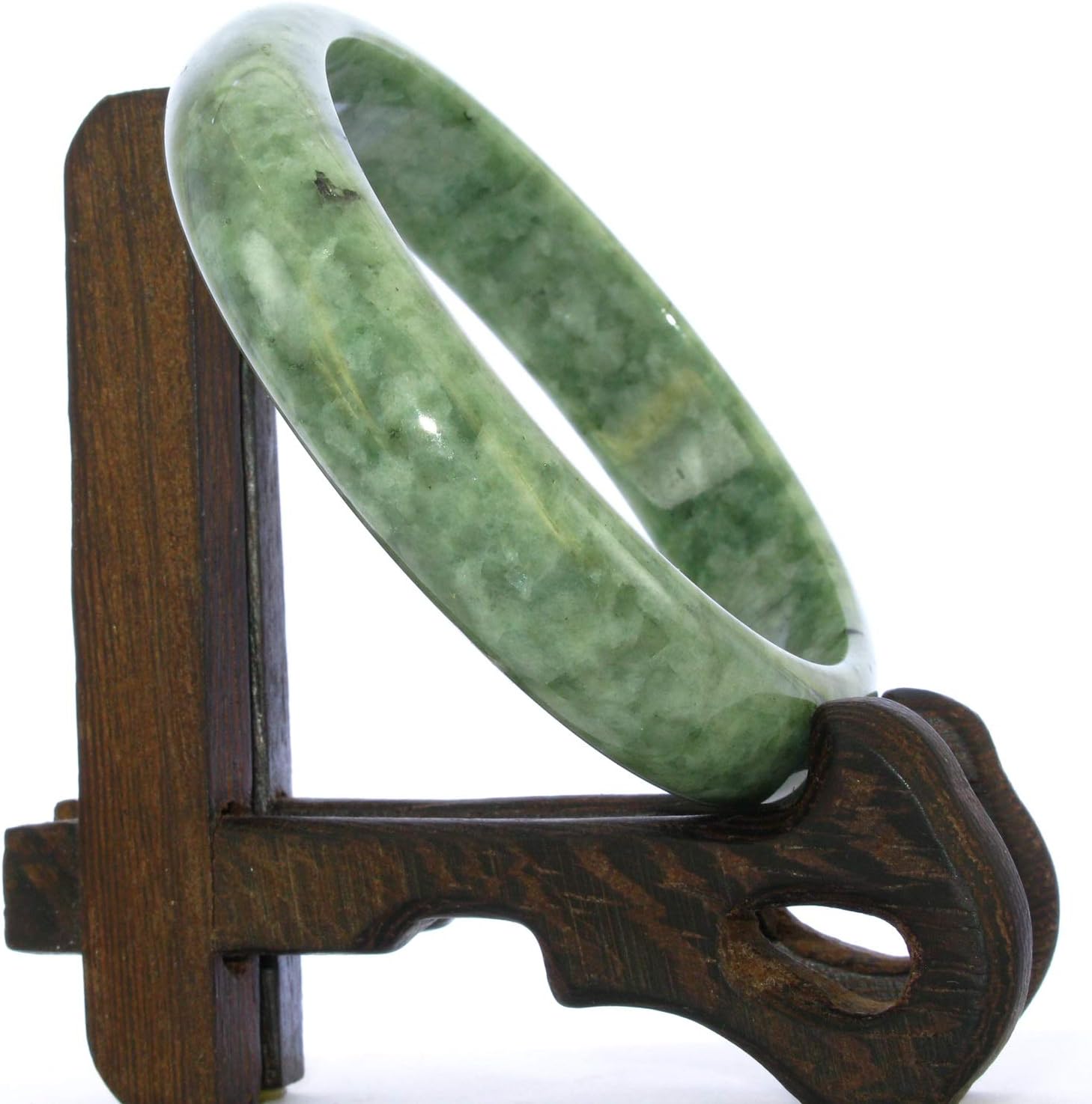 2.39"(Φ60.7) mm China Certified Grade A Nature Hisui Jadeite Jade Women's Bangle Bracelets 9416