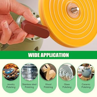 7PCS 6 Inch 1/2 Arbor Hole Polishing Wheels Kit for Bench Grinder