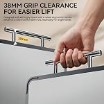 Mothers Day Cadeaux, Conseil de coupe de titane pour la cuisine, Double face Reversible Capping Board, Titanium & Conseil de coupe de bois de bambou pour la viande, les légumes et les fruits, facile à nettoyer (16×11)