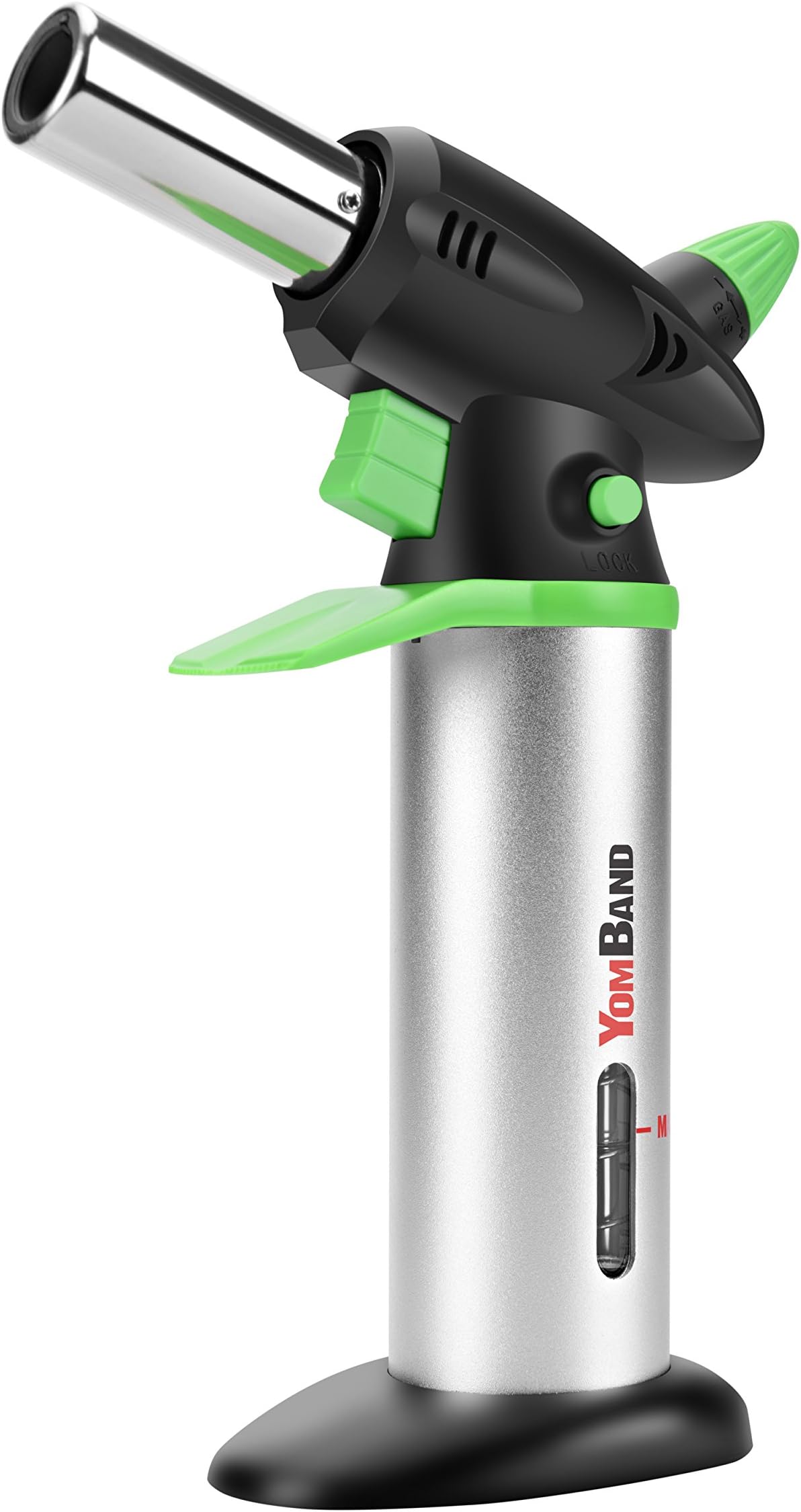 Culinary Butane Torch Refillable Creme Brulee Torch With Adjustable Flame And Safety Lock, Cooking Blow Torch For Desserts, BBQ, Camping, Welding And More By YOMBAND