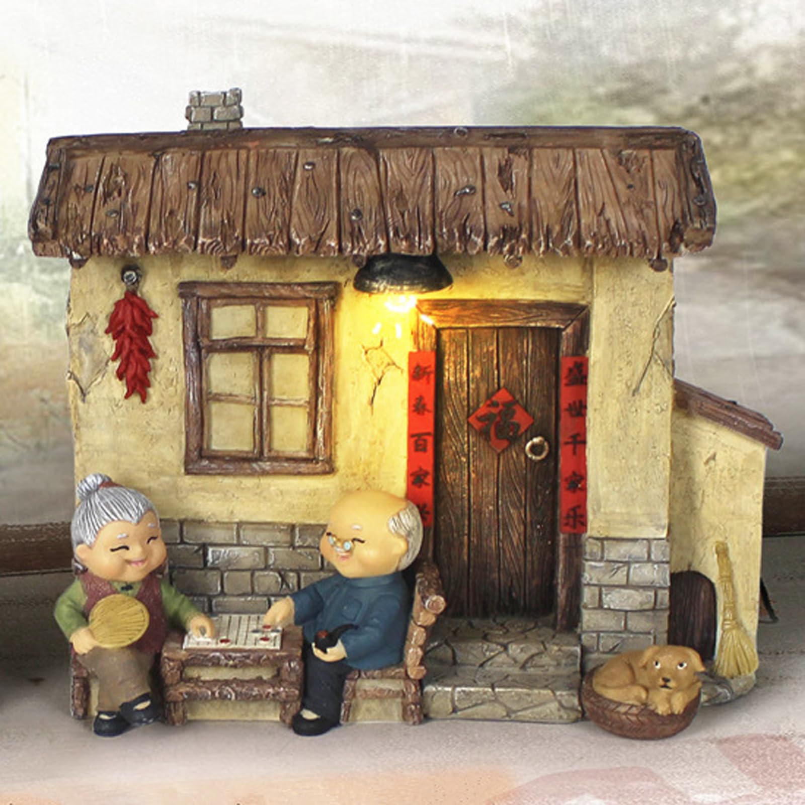 Figurina Coppia Anziani Dolci per Decorazioni per la casa romantiche e Regali Nozze Statue in Miniatura Vecchie Coppie sposate Decorazione Romantica