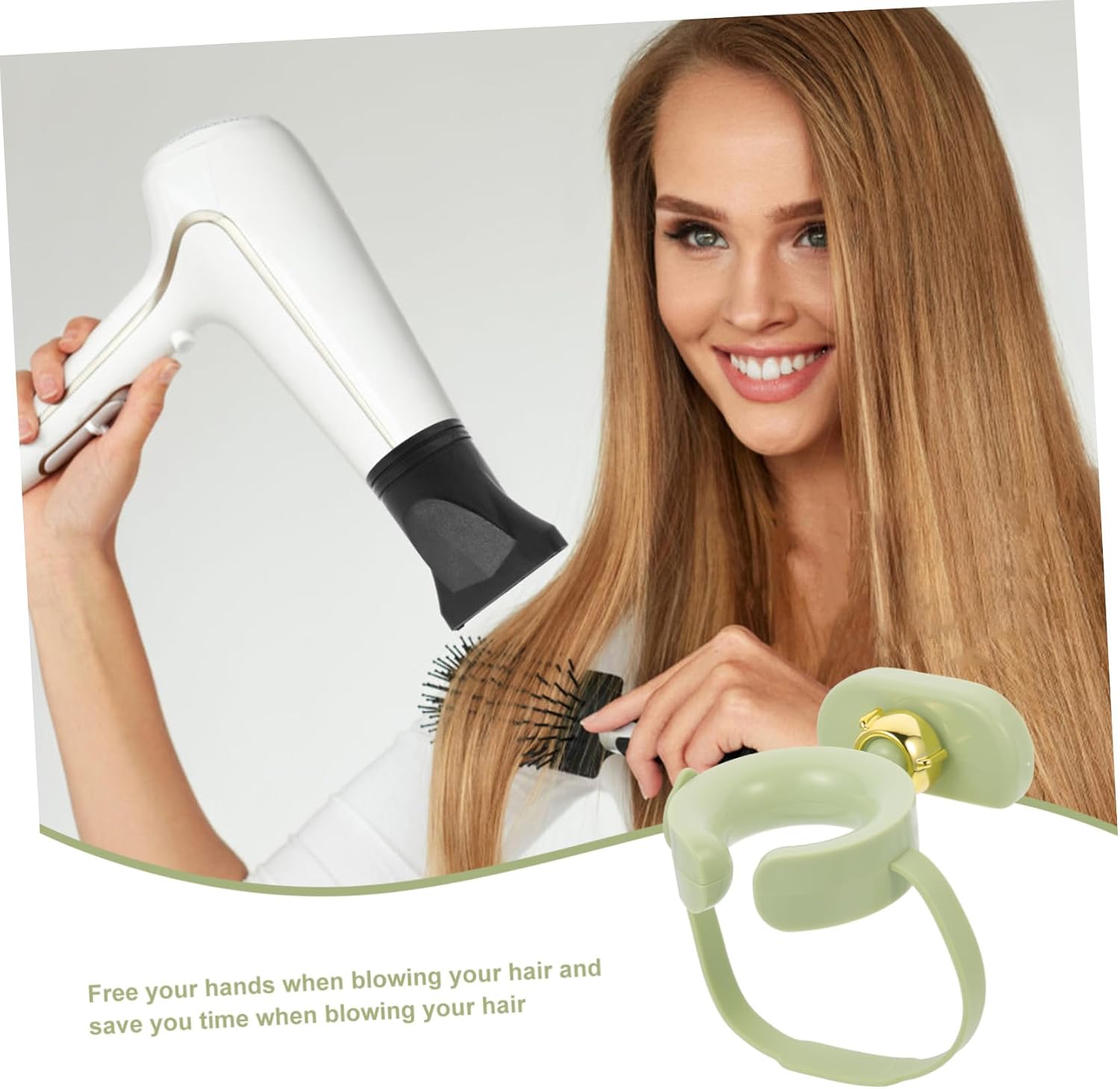 360degree Rotating Hair Dryer Storage Rack Wall-mounted Blow Holder for Bathroom Adhesive Tool Supplies