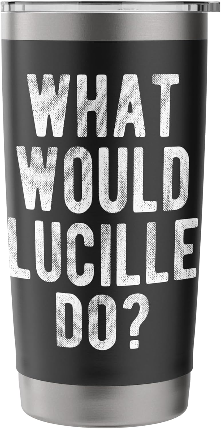 What Would Lucille Do Funny Quote Retro Lucille Name Stainless Steel Insulated Tumbler - Image 3