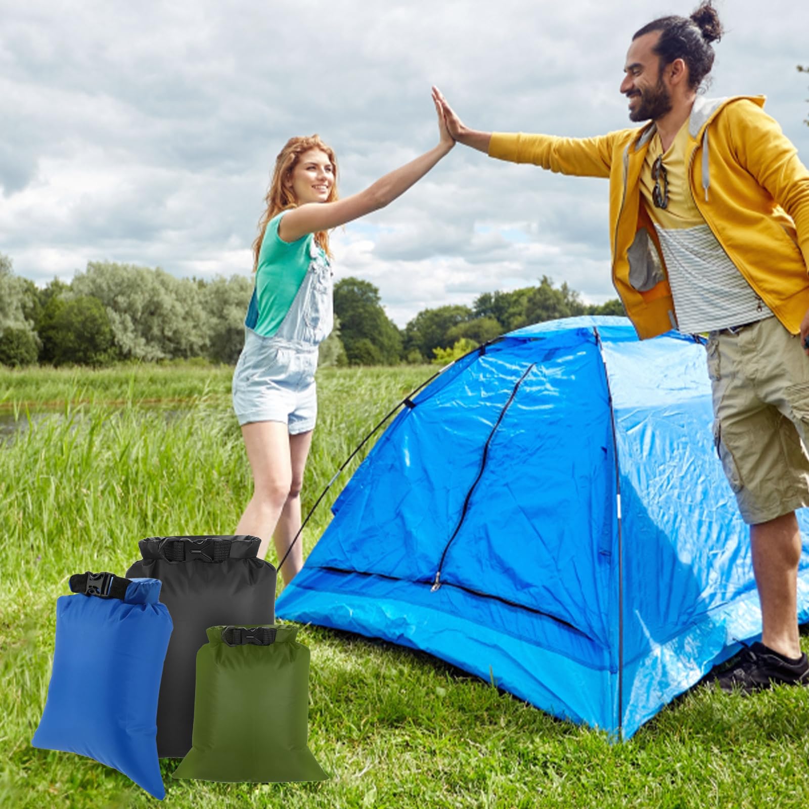 VFANDV Bolsa Estanca Impermeable 6 Piezas, 1.5/2.5/3/3.5/5/8L Bolsas Secas Ligeras Bolsas Secas Impermeables Bolsa Impermeable para Rafting Senderismo Viaje de Campamento Natación Esnórquel