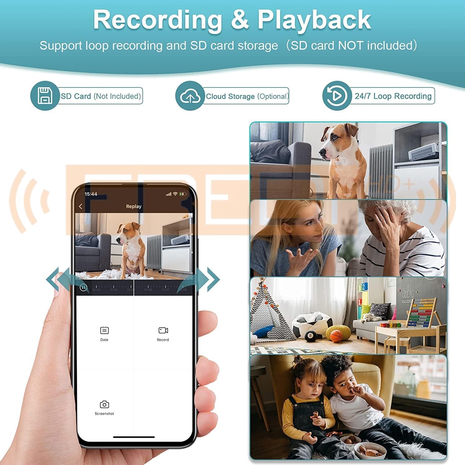 FREDI HD PLUS WiFi 3-Pin Socket Camera 1080P HD | Plug Socket Camera with 32GB Inbuilt Storage | Live View on Mobile & PC via iWFCam App | Plug & Play Indoor Monitoring Device for Home Office Shop 4