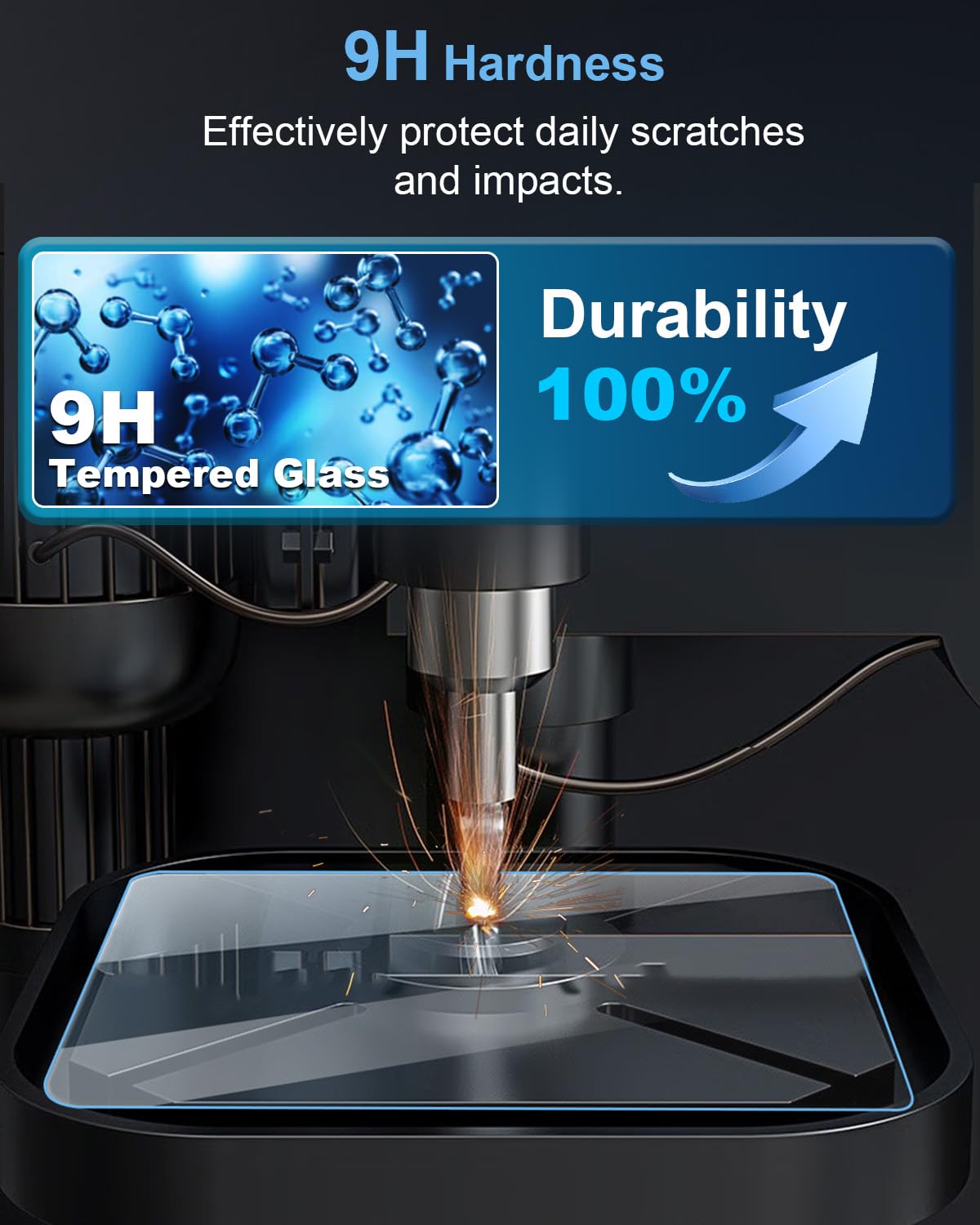 WEIPIN Screen Protectors for Chevy Chevrolet 2024 Trax& Trailblazer 9H Hardness Tempered Glass - Includes 11" Center Touchscreen + 8" Driver Information Accessories - HD Clear