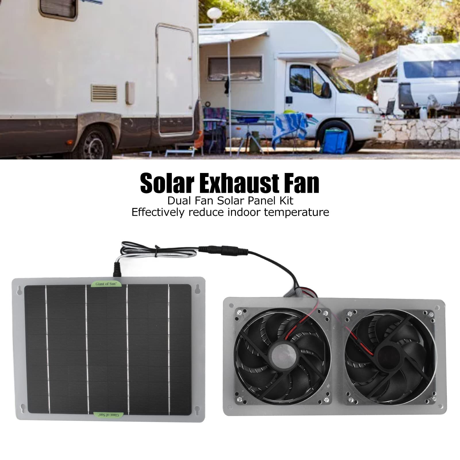 Kit Ventilateur Solaire 100W, Poulailler Extraction