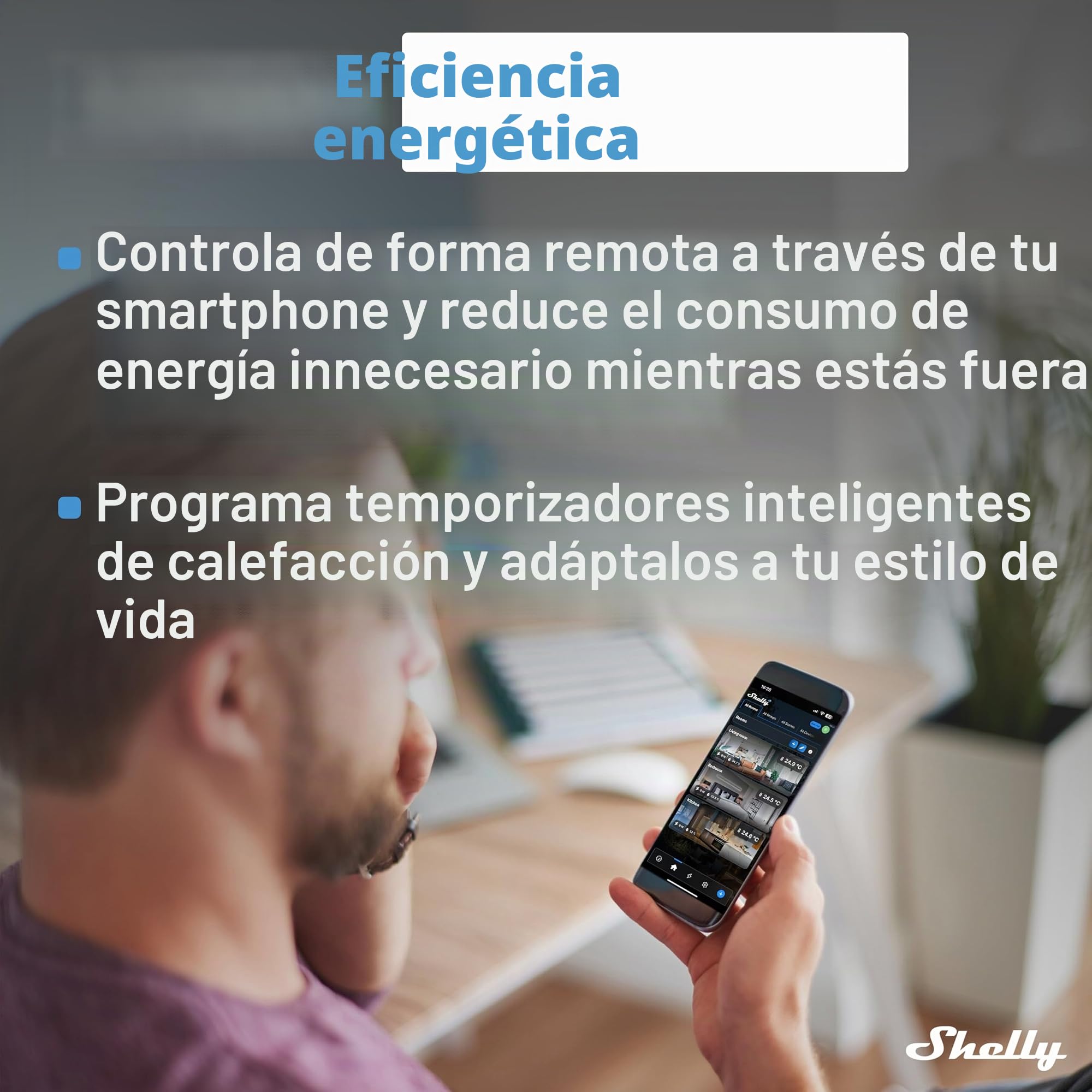 Shelly BLU TRV Gen3 & BLU Gateway Gen3 – Cabezal Termostático Inteligente para Válvula de radiador, Regulador de Temperature Bluetooth con Pasarela BLE- Wi-Fi, Control Remoto por App (3 Piezas)