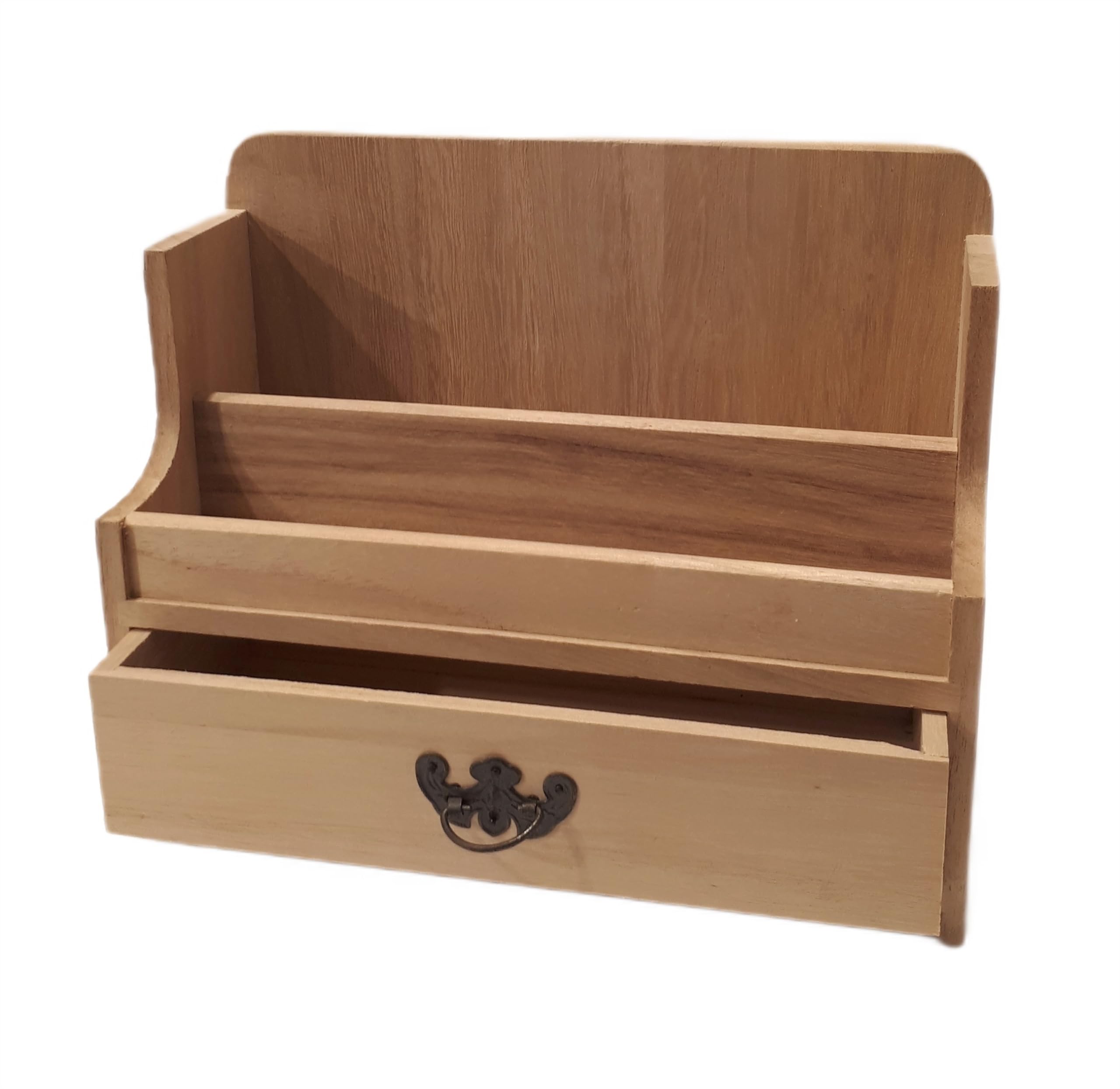 Comarco Sa - Organizador de cartas de madera con cajón, 24 x 29 cm