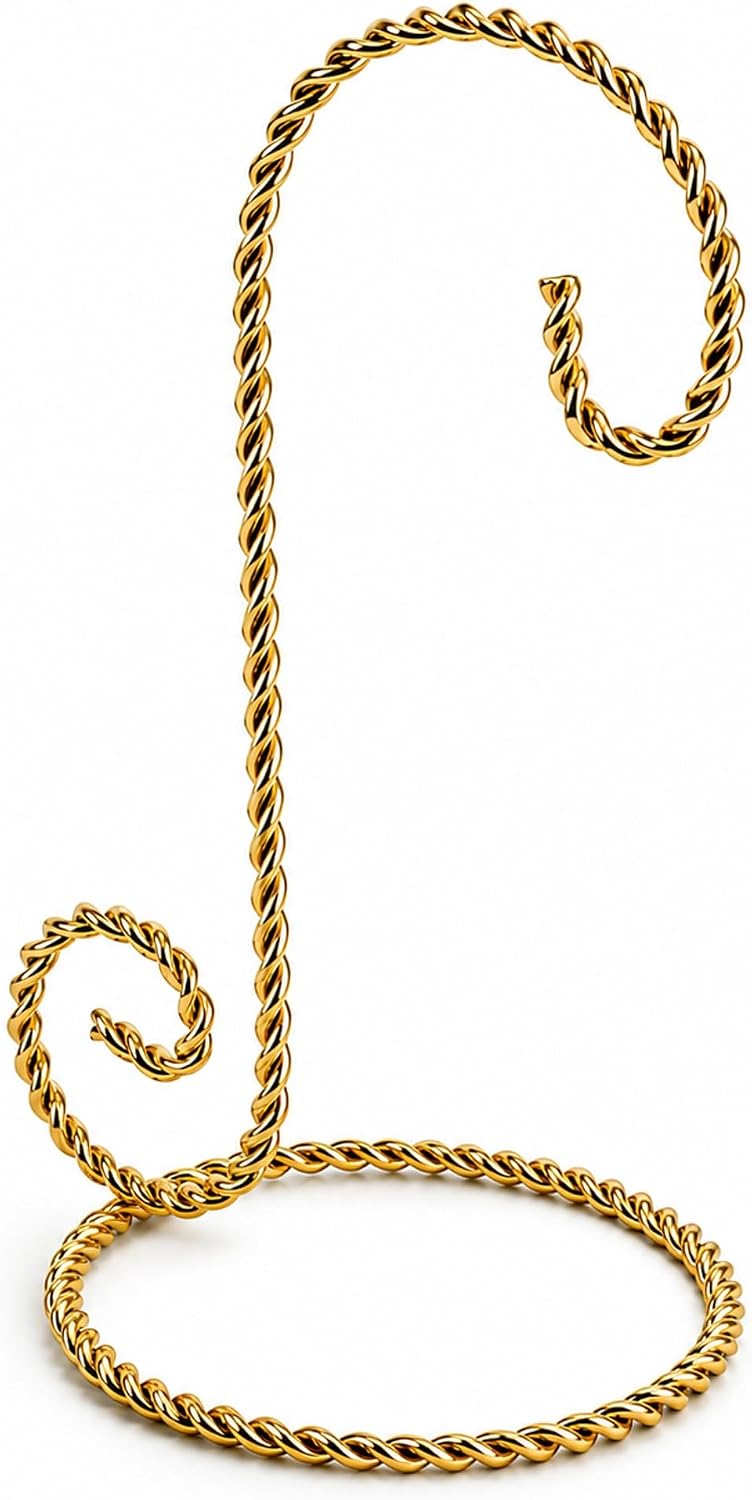 Curved Hook Metal Display Stand for Small Ornaments 5.75 Inches (Taiwan)