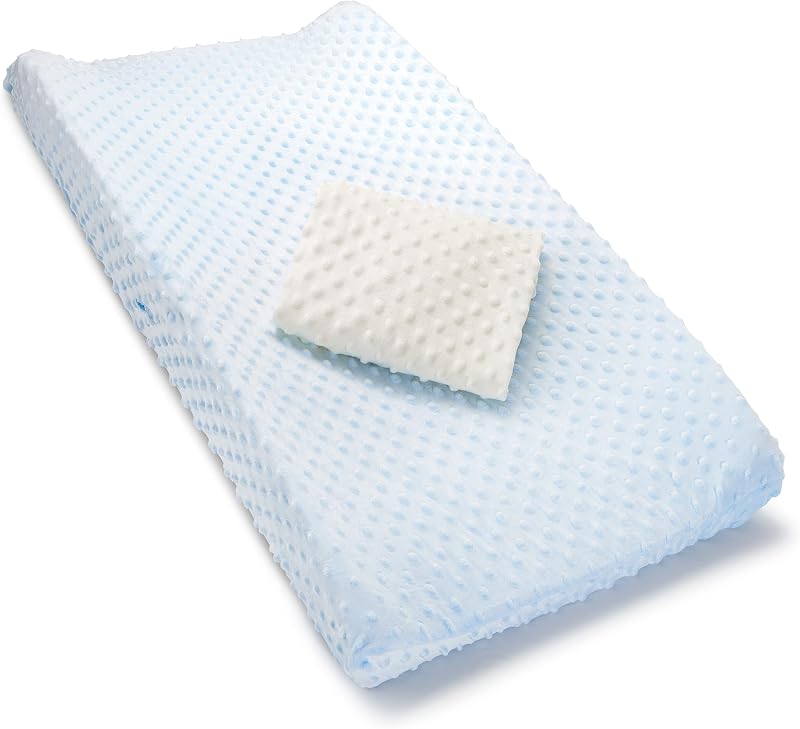 Munchkin® Diaper Changing Pad Covers, 2 Pack, Blue/White – Fits Standard Contoured Changing Pads