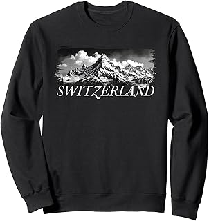 Switzerland With Mountain Range Swiss Alps Sweatshirt