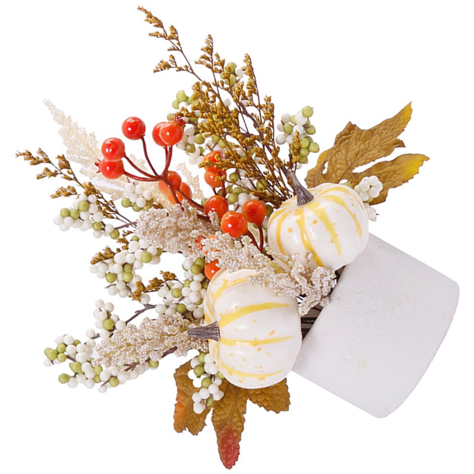 Xjdzineq Seasonal Tabletop Planter Artificial Fall Maples Pumpkins and Wheat Decoration for Indoor Seasonal Use Faux Centerpieces Decoration