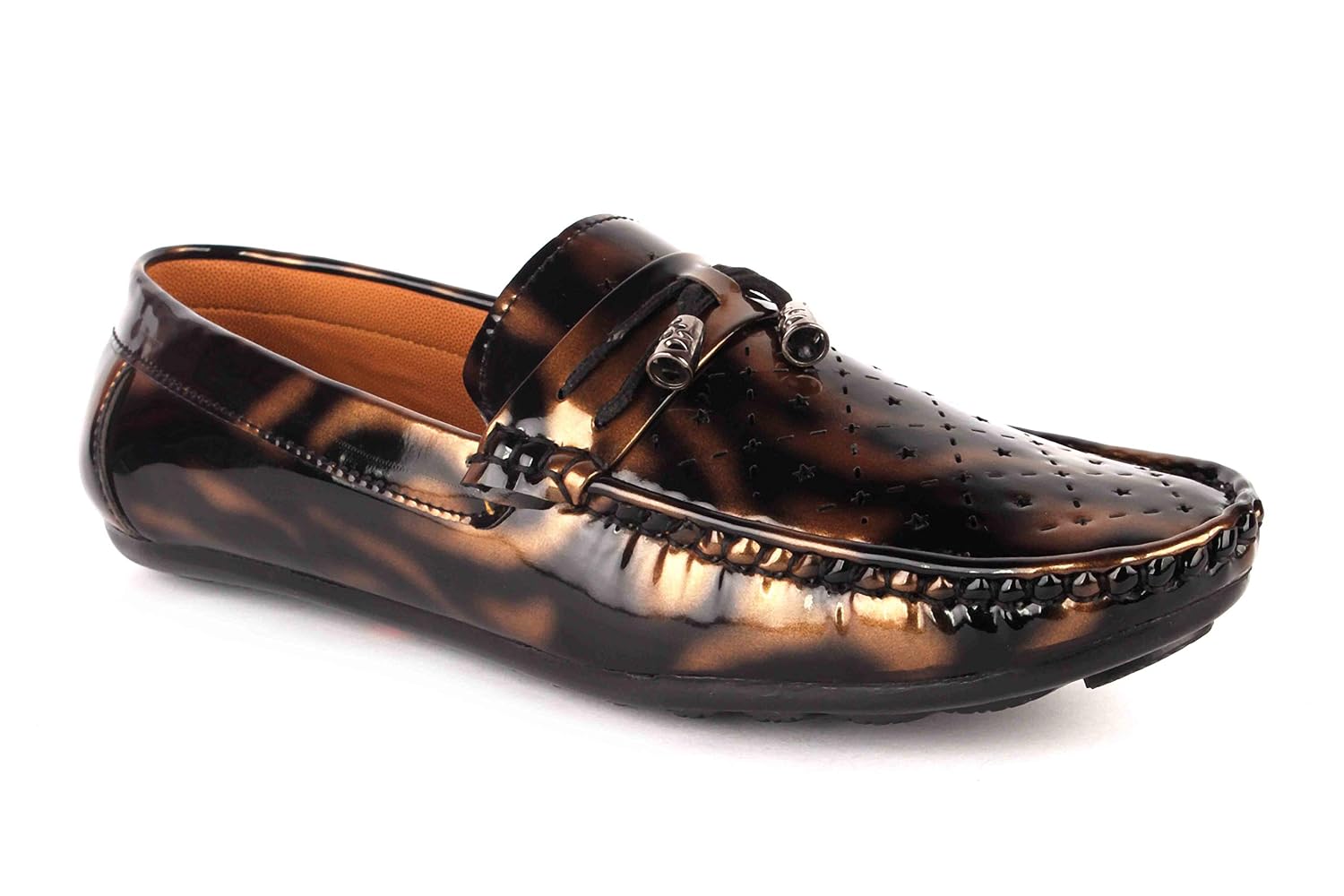 Buy Black Gold Loafers for Men Shoes 
