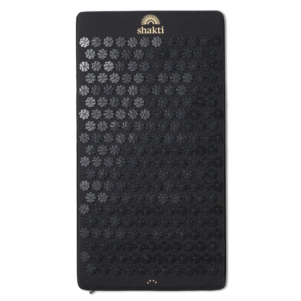 ShaktiMat Premium Acupressure Mat, Level 3 in Shakti Black, Massage Muscles, Aid Sleep & Unlock Inner Tension | Similar to Acupuncture, No Needles Required | FSA/HSA Eligible