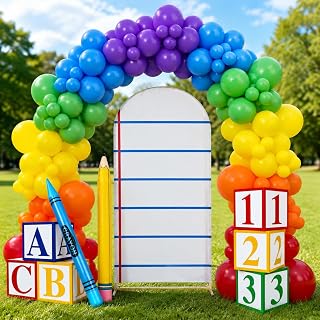 Duraaamo 173 Pcs Back to School Balloon Arch Kit, School Party Decorations