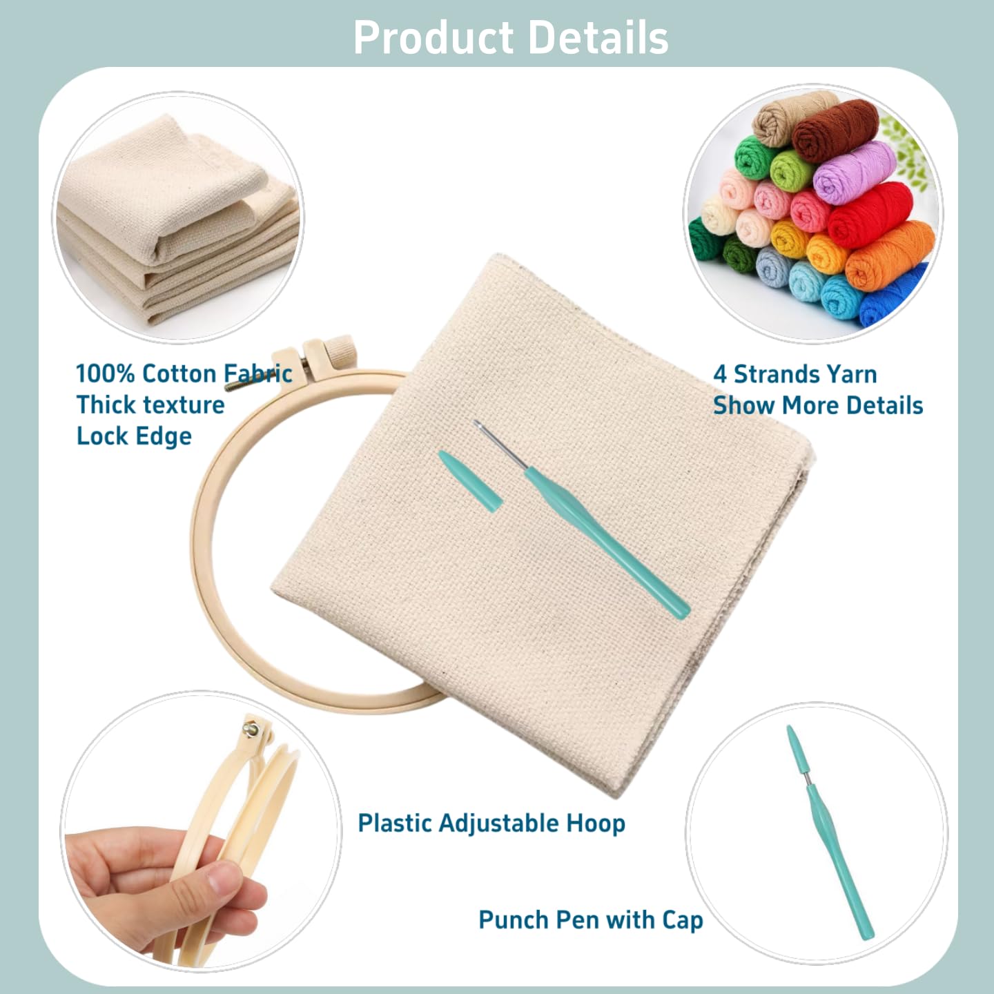 DIY Punch Needle Kit - Goose & Flower Garland -6 DIY Punch Needle Kit - Goose & Flower Garland -6