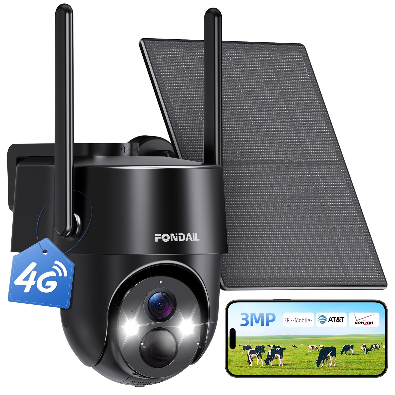 Solar Wireless Camera 4G LTE 2台セット Amazon.com : 4G LTE Cellular Security Camera Outdoor, Off Grid