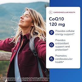 Pure Encapsulations CoQ10 120 mg - Coenzyme Q10 Supplement for Heart Health, Energy, Antioxidants, Brain & Memory Health - Cellular Health, Cognition & Cardiovascular Support* - 60 Capsules