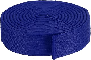 Cinturón de Rango de Colores de Taekwondo 1.6" x11.2 pies 3.4m, Cinturón de Artes Marciales de algodón para Judo Karate para la enseñanza del Entrenador, Azul