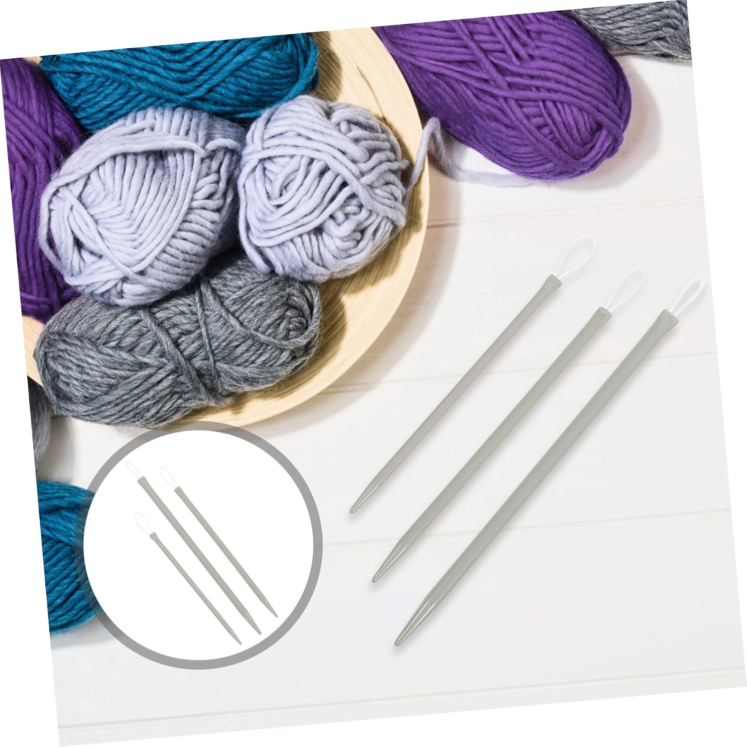 VILLFUL 6pcs Wool Threader Yarn Threader Set for Knitting Needles for Sewing Wool Needles for Yarn