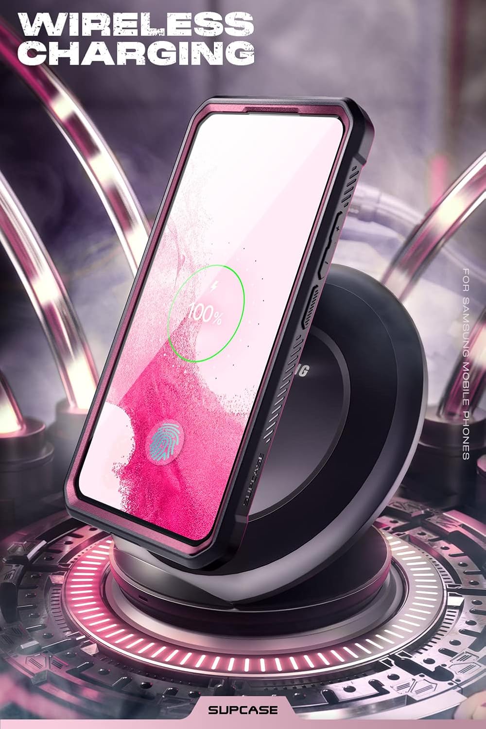 SUPCASE for Samsung Galaxy S22 Ultra Case with Stand, [Unicorn Beetle Pro] [2 Front Frames] [Built-in Screen Protector & Belt-Clip] Military-Grade Protection Phone Case for Galaxy S22 Ultra, Wine - Image 6