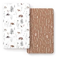 Vista 31 de Juego de sábanas ajustadas ultra suaves para cuna, 2 unidades, ajuste universal para cunas, cesta de moisés, colchón ovalado y rectangular, seguro