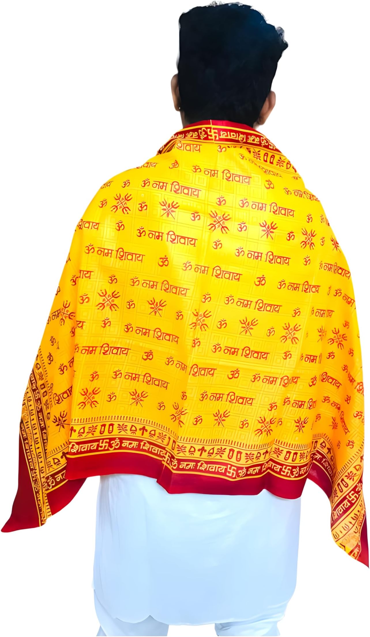 Swati Jai Matadi Puja Shawl for Men/Women, Dupatta Cotton Cloth for Religious Ceremonies