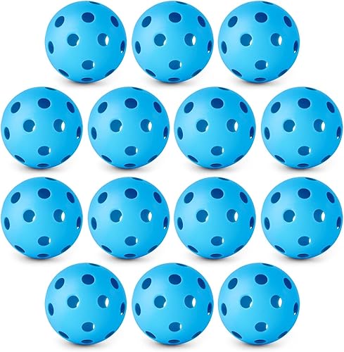 Vista 40 de Coopay Paquete de 14/48 pelotas de práctica de béisbol, bolas de entrenamiento de plástico, bolas de softball huecas ligeras para golpe