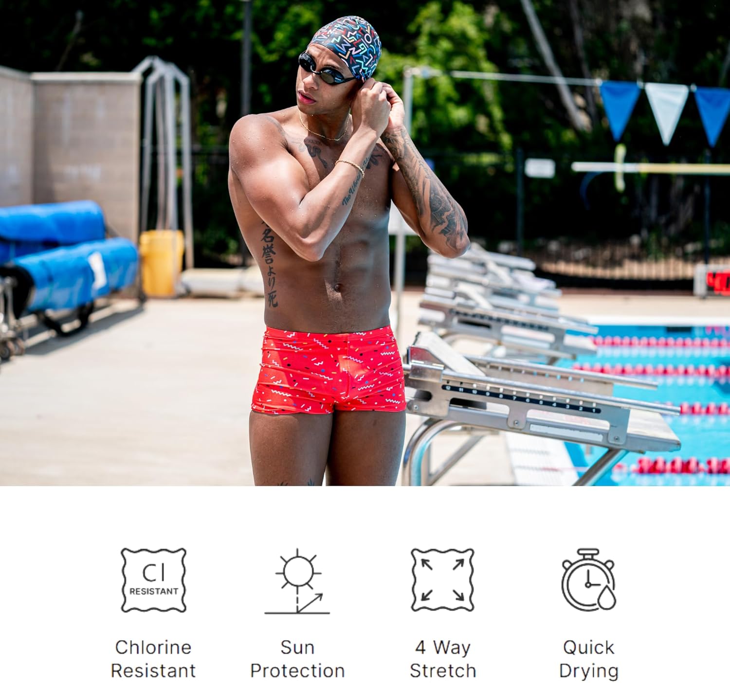 Sporti Mens Square Leg Swimsuit - Men's Lap Swimming Suits - Competitive Swimsuit Men for Lap Swimming - Image 4