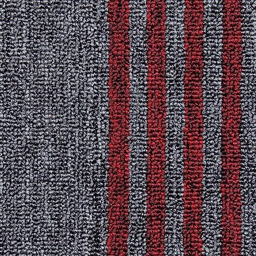 Image of Pack of 2 Anti-Skid Bathroom Mat | Nylon Floor Mat for Bathroom, Entrance, Kitchen, Bedroom & Offic | Grey Stripes Design-(37x57cm)