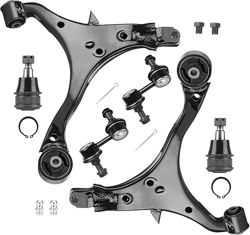 Brazos de control inferiores delanteros izquierdo y derecho con rótulas barra estabilizadora Kit de suspensión para Honda CR-V 2002-2006 (6 piezas)