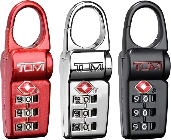 TUMI - Accesorios de viaje Cerraduras de equipaje - Juego de 3 cerraduras  aprobadas por la TSA, Negro, talla única , Tsa - Caja de seguridad (3  unidades) : Ropa, Zapatos y Joyería - Amazon.com
