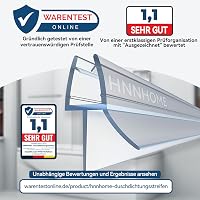 HNNHOME Zuhanyzó Tömítés 1 Méter - 6-8 mm Üvegvastagsághoz, Átlátszó Vízzáró Gumi Zuhanykabinhoz, 20 mm-es Résekhez, Egyenes Kivitel 5