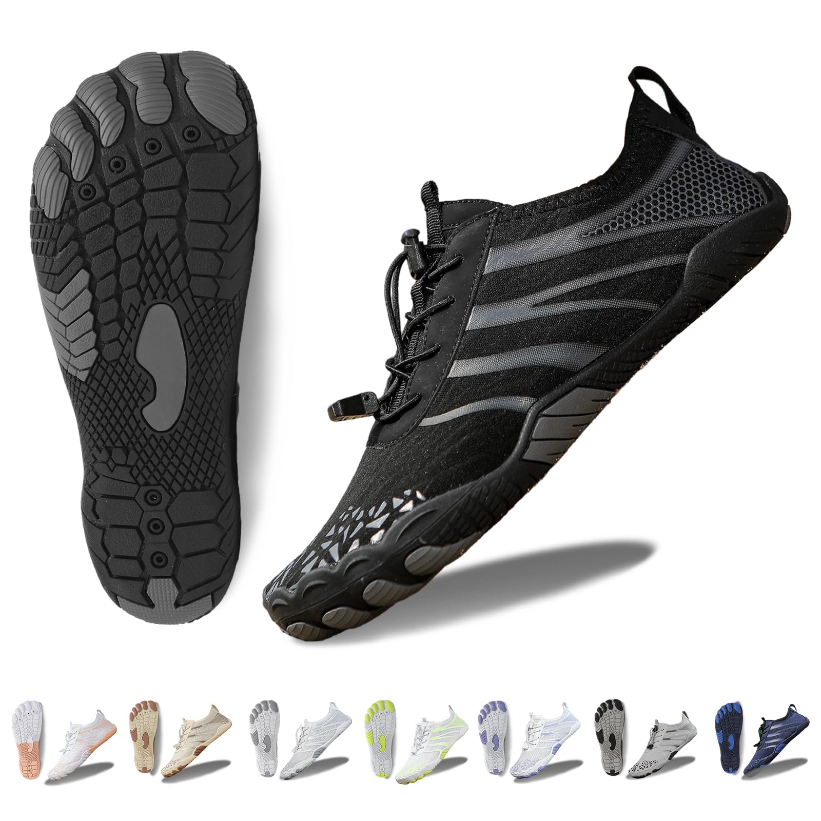 Kaeril Hike Barefoot Shoes for Women Men, New Barefoot Footwear, Non-Slip Water Shoes,Breathable Non-Slip Footwear Wide Toe