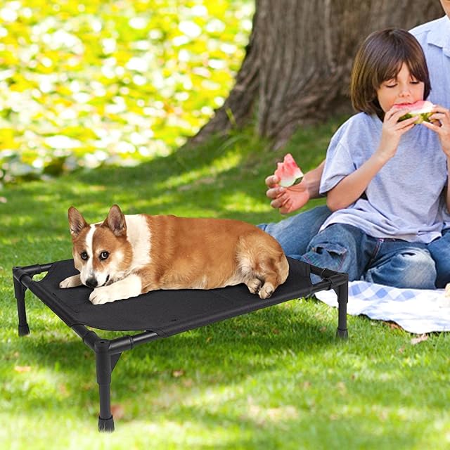 Foto 2 de 8 de Cama elevada para perros y gatos, con malla transpirable, sofá para perros pequeños y medianos, portát