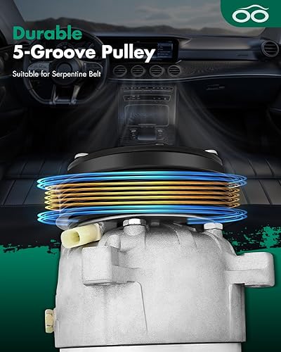 Miniatura 5 de SCITOO Compresor de CA para Buick Skylark para Chevrolet Beretta Cavalier Córcega para Oldsmobile Achieva para Pontiac Grand Am Sunfire 2.2L 2.3L CO