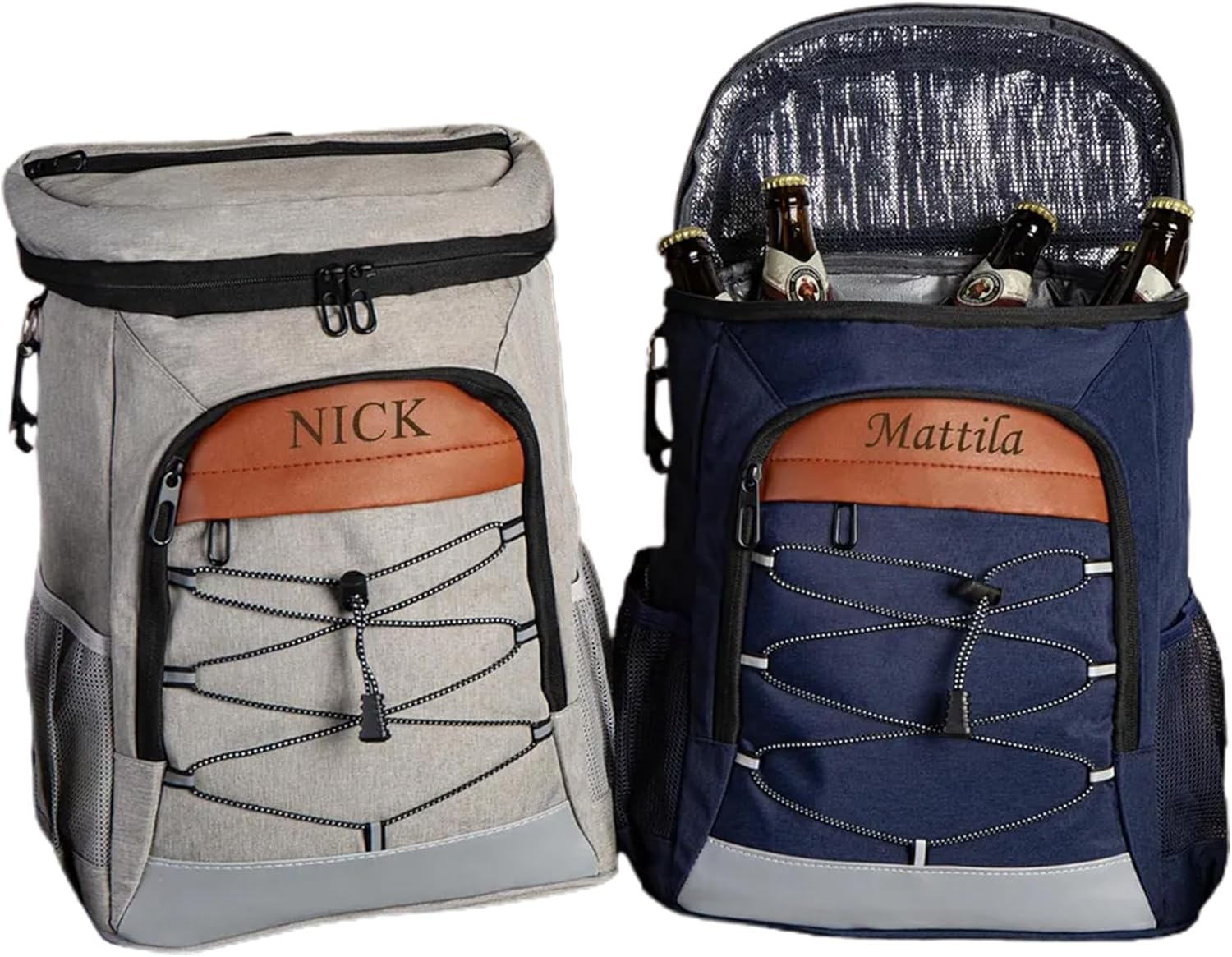 Personalized Cooler Backpack for Men Custom Lunch Portable Cooler Bag for Hiking Camping Beer Lovers Groomsmen Gift (Style A)