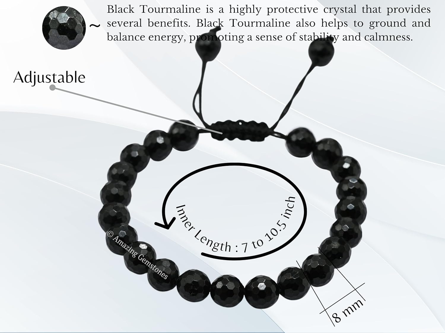 Amazing Gemstone Natural Crystal Bracelet for Women - Chakra Mens Bracelet Protection Crystals and Healing Stones - Good for Spiritual Meditation Gifts on Christmas Birthday