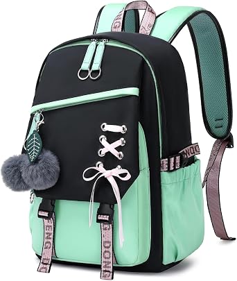 FENGDONG Teenage Girls Bookbag school Backpack Children Casual Daypack Schoolbag for Teens